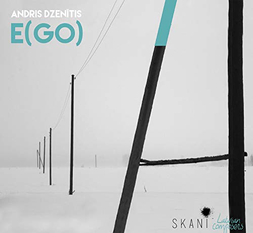 A CD cover with a snowy landscape, power lines, and teal accents.