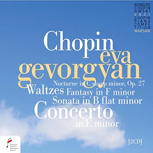 CD cover for Eva Gevorgyan performing Chopin’s nocturnes, waltzes, and concerto.