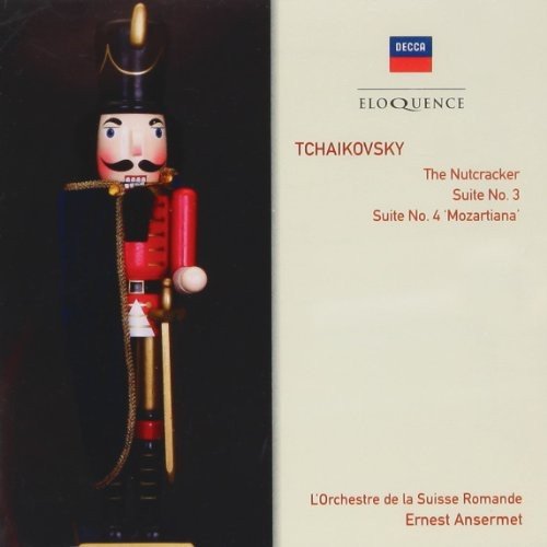 A CD cover featuring a nutcracker soldier against a black background, with beige text panel.
