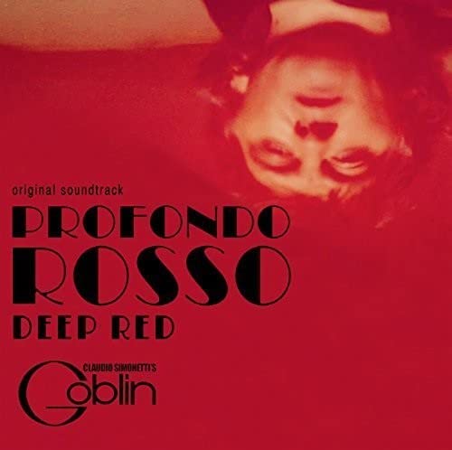 Red album cover for “Profondo Rosso” soundtrack by Goblin, featuring a face.