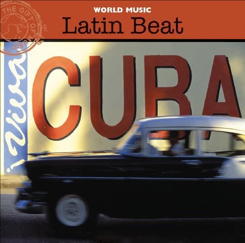CD cover for “Latin Beat” featuring a classic car in Cuba.
