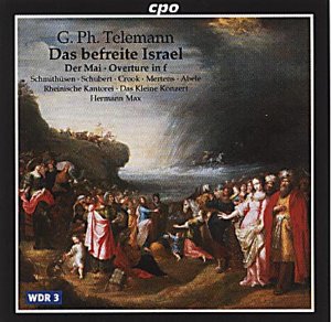 CD cover with classical music theme, featuring a painting of people by a river.