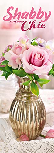 Shabby Chic Slim Calendar 2024 | Slimline Calendar - 12 Month