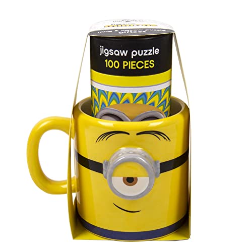 Fizz Creations Official Licensed Minions Shaped Mug and Jigsaw Puzzle
