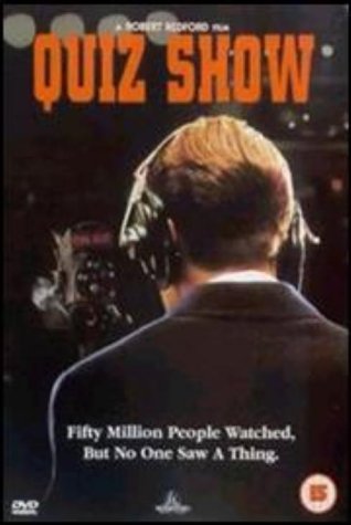 DVD cover for "Quiz Show" featuring a man with headphones.