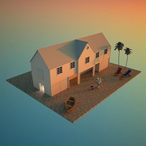 The alt text for the image is: "3D rendered image of a house on a brick patio."
