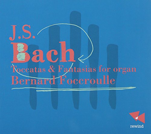 Blue CD cover with organ pipes and text "J.S. Bach Toccatas & Fantasias for organ".