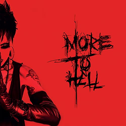 Red album cover featuring a person with dark hair and the text "MORE TO HELL".