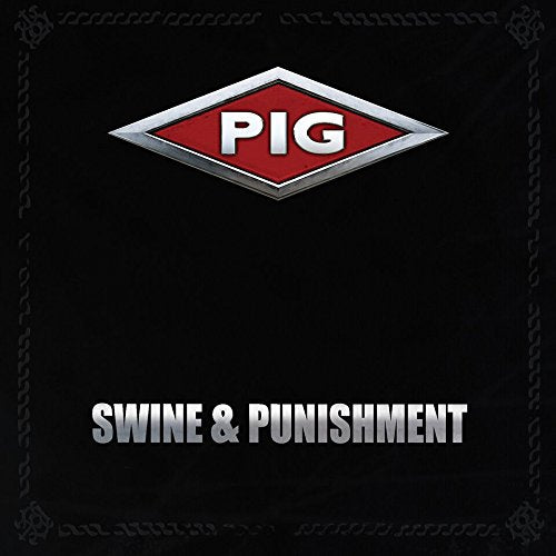 Album cover with red diamond logo and "PIG" in white, on black background.