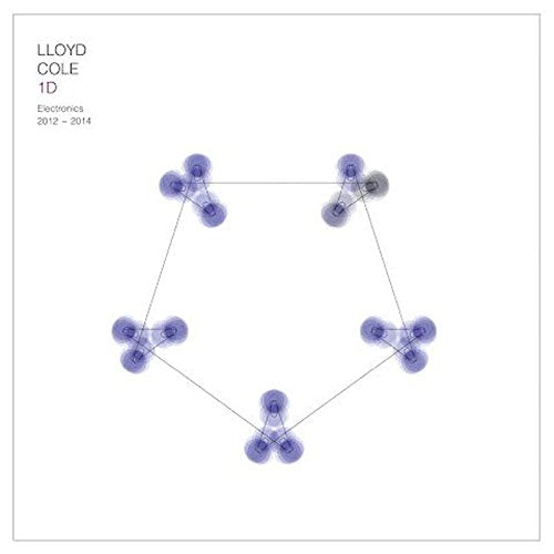 "Vinyl album cover with geometric molecular structure and artist name on white background."