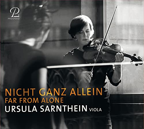 Woman playing viola, album cover for Ursula Sarnthein’s “Nicht Ganz Allein.”