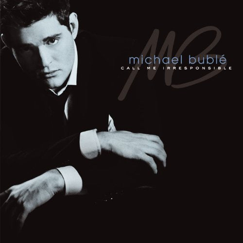 "Album cover featuring a black-and-white photo of Michael Bublé in a suit."