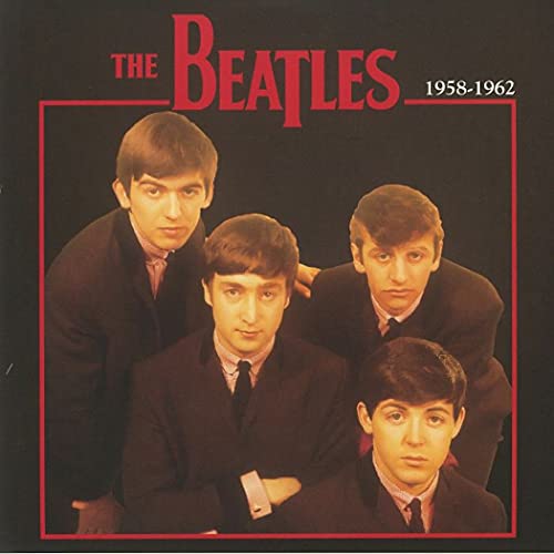 The Beatles 1958-1962 album cover featuring a portrait of the four band members.