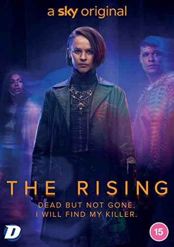 DVD cover for The Rising featuring a woman in a dark coat with two figures.