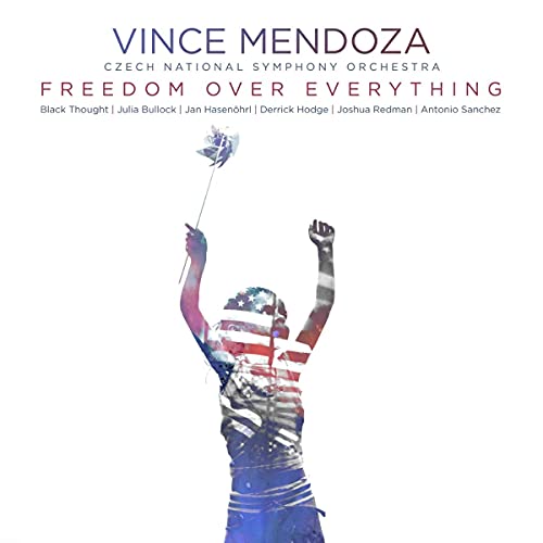 CD cover: silhouetted figures with raised arms against an American flag.