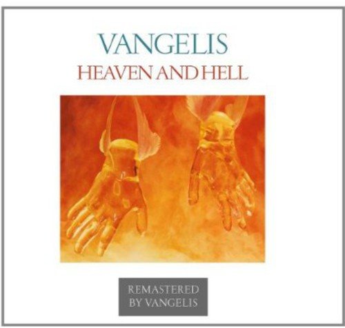 The image depicts a CD cover with angel figures against an orange background.