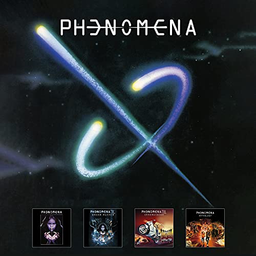 CD cover for Phenomena album with a blue, swirling light design.