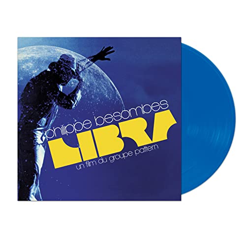 Vinyl record cover featuring a silhouetted figure and blue record disc.