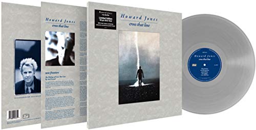 Howard Jones "Cross That Line" silver vinyl record and album cover.