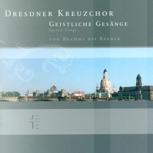 CD cover featuring a choir in formal attire, with a cityscape in the background.