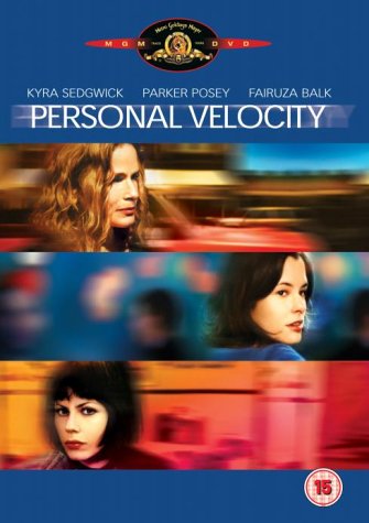 DVD cover for "Personal Velocity" featuring three women’s portraits.