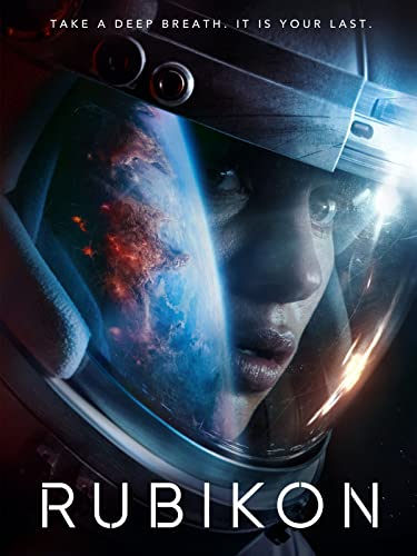 Astronaut’s face inside helmet, reflecting Earth and space, DVD cover.