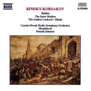 CD cover for Rimsky-Korsakov suites, featuring a castle illustration.