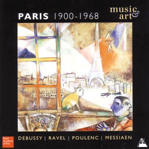CD cover: abstract painting of Paris with cat, figures, and Eiffel Tower.