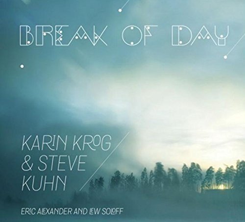 "CD cover with 'Break of Day' title, artist names, and misty forest landscape."