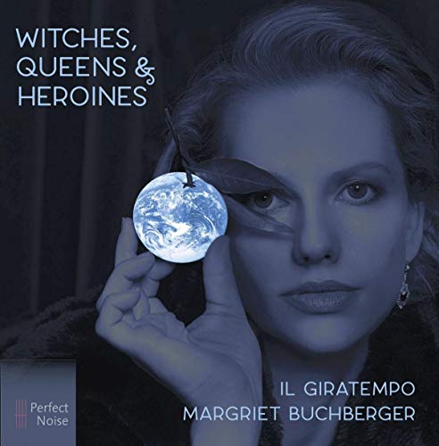 CD cover featuring a woman holding a moon-shaped ornament, with blue-toned, mystical theme.