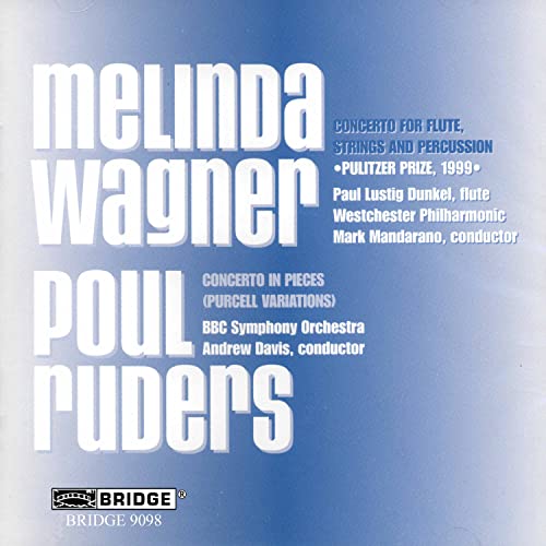 CD cover featuring composers Wagner and Ruders with blue abstract background.