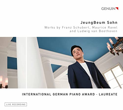 CD cover featuring pianist JeungBeum Sohn in a grand, ornate room.