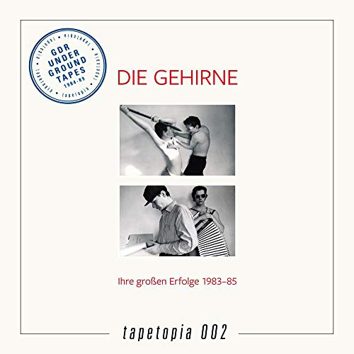 Die Gehirne album cover: split image of people in black and white.