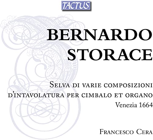 CD cover for Bernardo Storace’s 1664 compositions for cimbalo and organ.