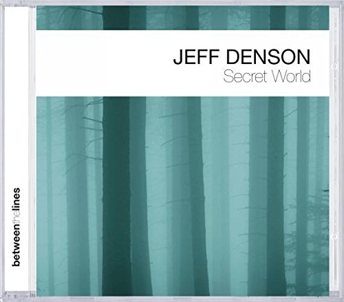 CD case with teal forest image and white title banner, displaying "Jeff Denson - Secret World".
