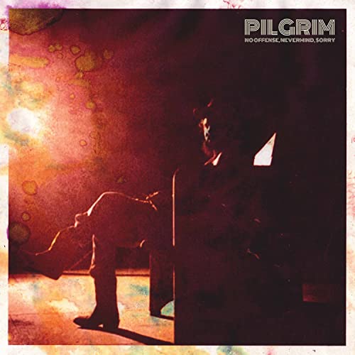 Vinyl record cover with a silhouetted figure and abstract orange tones.