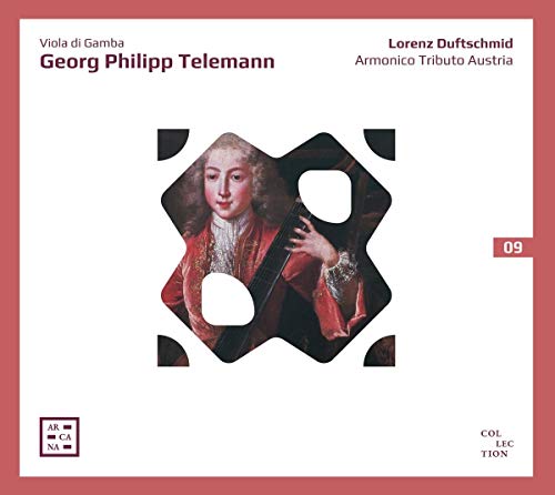 A CD cover featuring a man in 18th-century attire holding a viola da gamba.
