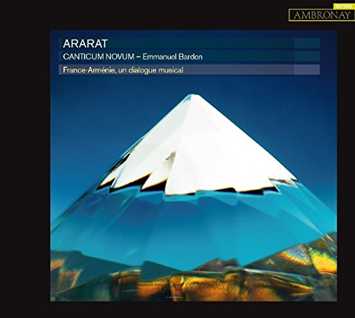 CD cover for "Canticum Novum" featuring a stylized mountain peak.