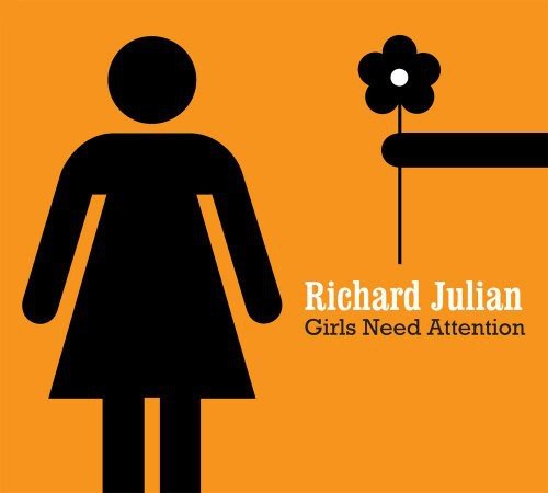 "Orange album cover with black female figure and flower, artist and title text."