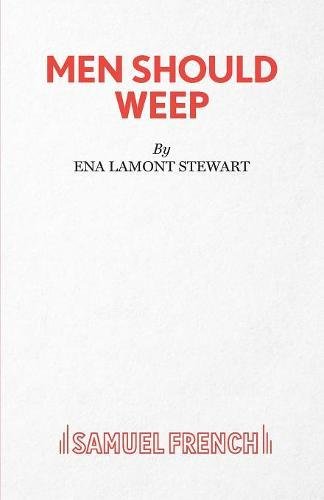 "Book cover with 'Men Should Weep' in red text, author's name in black, on white background."