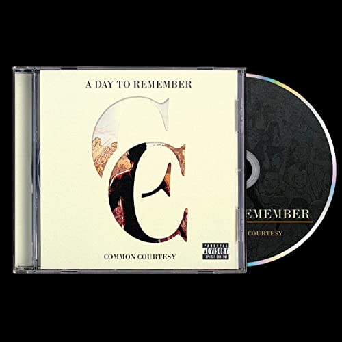 CD case for "A Day To Remember - Common Courtesy" with a large letter "C".