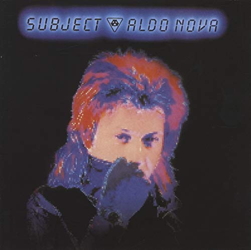 Aldo Nova album cover: pixelated portrait of a man with red hair.