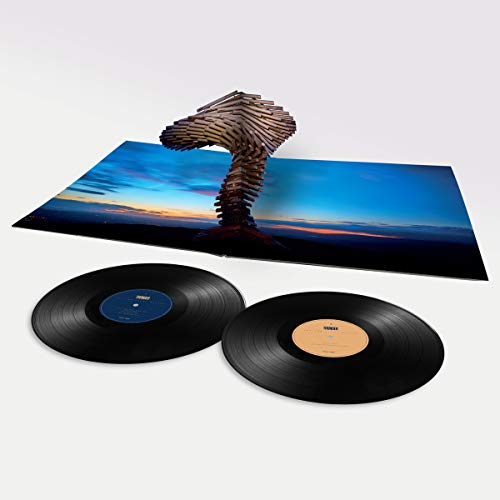 Vinyl record set with album art depicting a tree-like sculpture and landscape.