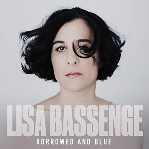 "Album cover with a woman's portrait and text 'Lisa Bassenge Borrowed and Blue'."