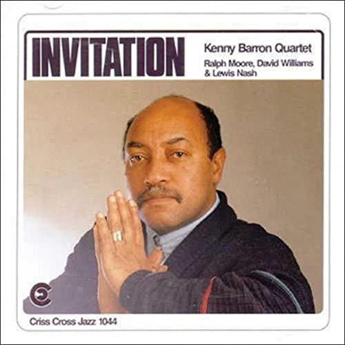 CD cover for Kenny Barron Quartet’s “Invitation” featuring a portrait of Barron.