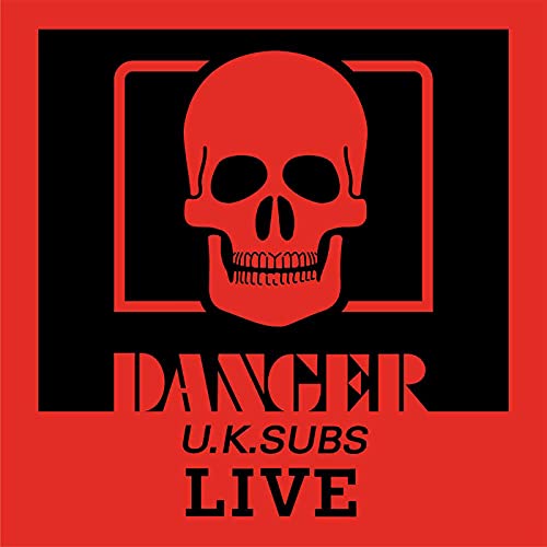 Red album cover with a white skull and the band name U.K. Subs.