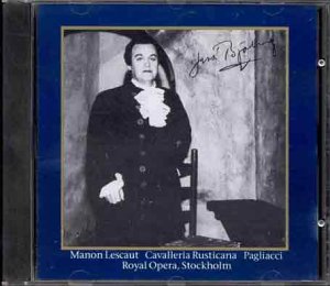 CD case featuring a portrait of opera singer Jussi Bjorling in formal wear.