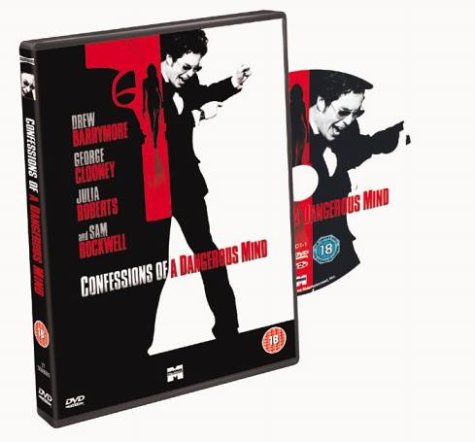 DVD case for “Confessions Of A Dangerous Mind” with a man in a suit.