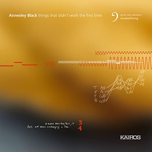 CD cover: abstract orange and black design with musical notation.