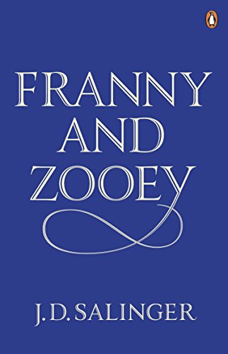 "Book cover of 'Franny and Zooey' by J.D. Salinger, green background, Penguin logo."